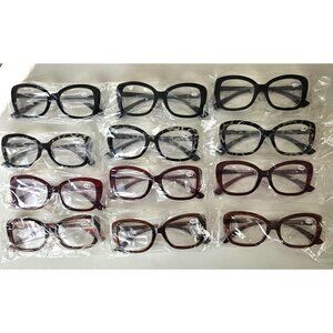 12 Pack Eyekepper Womens +3.50 Chic Blue Light Filter Computer Reading Glasses